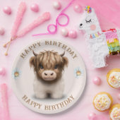 キュートなハイランズスコティッシュカウズ ペーパープレート (パーティー)