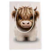 キュートなハイランズスコティッシュカウズ ミディアムペーパーバッグ (正面)