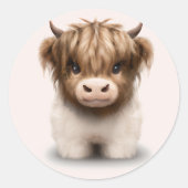 キュートなハイランズスコティッシュカウズ ラウンドシール (正面)