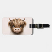 キュートなハイランズスコティッシュカウズ ラゲッジタグ (正面横)