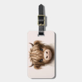 キュートなハイランズスコティッシュカウズ ラゲッジタグ (正面縦)