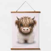 キュートなハイランズスコティッシュカウズ 吊り下げ型タペストリー (正面)