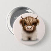 キュートなハイランズスコティッシュカウズ 缶バッジ (正面&裏面)