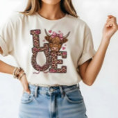 キュートなハイランドカウのバレンタインラブ Tシャツ