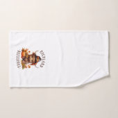 キュートなハイランドカウサンクスギビング恵み ハンドタオル (ハンドタオル)