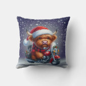 キュートなハイランドモータークリスマスカウズ クッション (裏面)