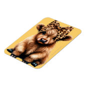 キュートなハイランド牛（弓の黄色） マグネット (左側)