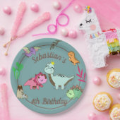 キュートなハッピーウィズバースデーパーティー ペーパープレート (パーティー)