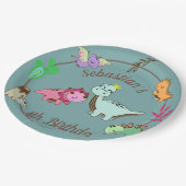 キュートなハッピーウィズバースデーパーティー ペーパープレート (アングル)