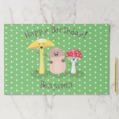 キュートなハッピーキノコ菌漫画イラストレーション ペーパーパッド (インサイチュ)