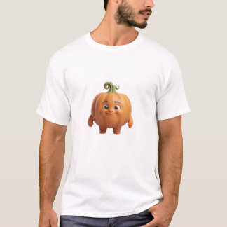 キュートなハッピーパンプキン3DキャラクターTシャツ Tシャツ
