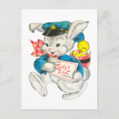 キュートなハッピーファースト・イースター・バニー シーズンポストカード (正面)