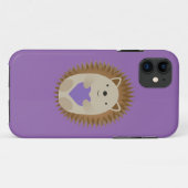 キュートなハリネズミと紫のハート Case-Mate iPhoneケース (裏面(横))