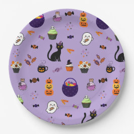 キュートなハロウィンお菓子パーティー ペーパープレート