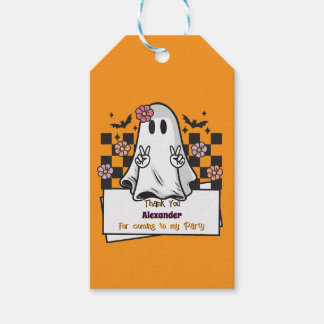 キュートなハロウィンのお化けのサンキューギフト ギフトタグ