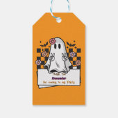 キュートなハロウィンのお化けのサンキューギフト ギフトタグ (裏面)