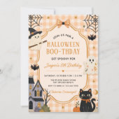キュートなハロウィンのお誕生日会 招待状 (正面)