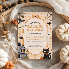 キュートなハロウィンのお誕生日会 招待状