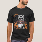 キュートなハロウィンのアライグマ幽霊 Tシャツ (正面)