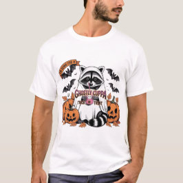 キュートなハロウィンのアライグマ幽霊 Tシャツ