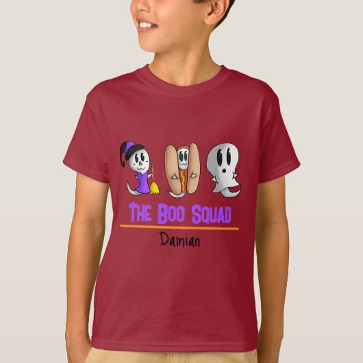 キュートなハロウィンの子供服 The Boo Squad Tシャツ (正面)
