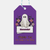 キュートなハロウィンの幽霊のカスタムサンクスギフト ギフトタグ (裏面)