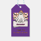 キュートなハロウィンの幽霊のカスタムサンクスギフト ギフトタグ (裏面)