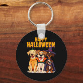 キュートなハロウィンの犬の面白いデザイン キーホルダー (正面)