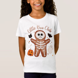 キュートなハロウィンジンジャーブレッドスケルトン リトルブー Tシャツ