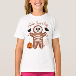キュートなハロウィンジンジャーブレッドスケルトン リトルブー Tシャツ
