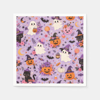 キュートなハロウィンスクエアナプキン スタンダードカクテルナプキン