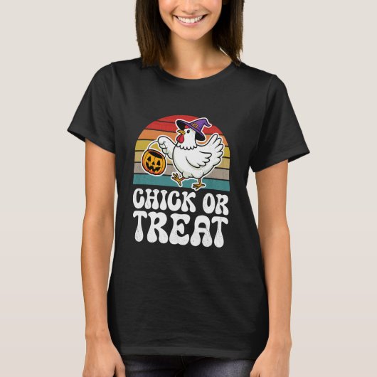 キュートなハロウィンチキン Tシャツ (正面)
