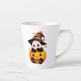 キュートなハロウィンパンダラテマグ | かわいいパンダのP カフェラテマグ