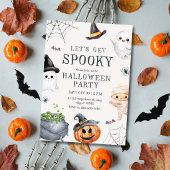 キュートなハロウィンパーティーのおばけカッコウ 招待状