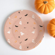 キュートなハロウィンパーティーのリトルブーオレンジゴースト