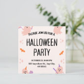 キュートなハロウィンパーティー招待状 招待状 (スタンド正面)