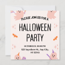 キュートなハロウィンパーティー招待状
