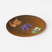 キュートなハロウィンベイビードラゴン丸型紙皿 ペーパープレート (アングル)