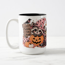 キュートなハロウィンマグカップ: あくまのアライグマちゃん ツートーンマグカップ