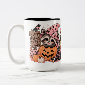 キュートなハロウィンマグカップ: あくまのアライグマちゃん ツートーンマグカップ