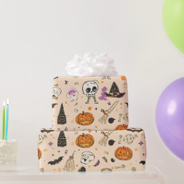 キュートなハロウィンミックス ラッピングペーパー