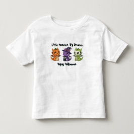 キュートなハロウィンモンスターの子供用グラフィックTシャツ トドラーTシャツ