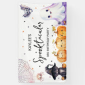 キュートなハロウィン誕生日パーティー 横断幕 (縦)