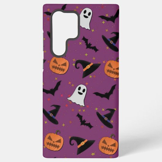 キュートなハロウィン シームレス パターン SAMSUNG GALAXYケース (裏面)