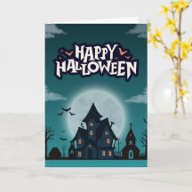 キュートなハロウィーンカード 幽霊、カボチャ