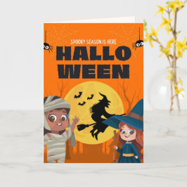 キュートなハロウィーンカード 幽霊、カボチャ カード