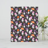 キュートなハロウィーン幽霊とキノコのスクラップブック紙 (スタンド正面)