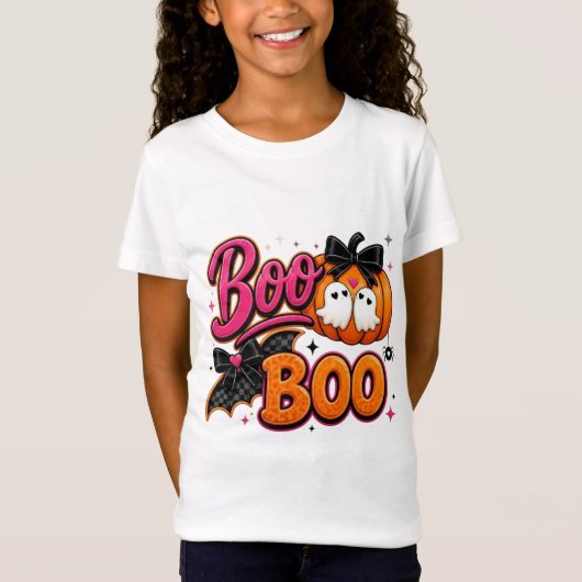 キュートなハロウィーン Boo Boo Tシャツ (正面)