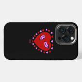 キュートなハートキス Apple iPhone 13 Pro カー iPhoneケース (裏面横)