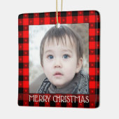 キュートなバッファロープレイドと星名前をカスタムする&写真 セラミックオーナメント (左)